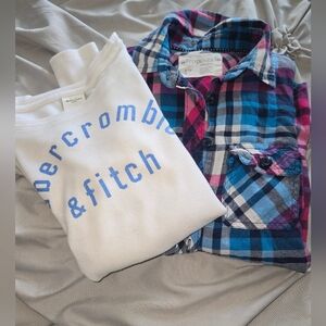 Cute Long Sleeve Top With Flannel